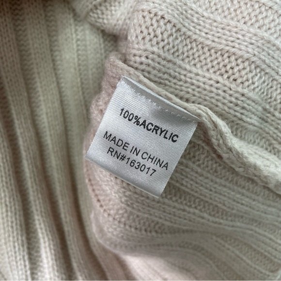 PRINCESS Polly Pastel Pink Cropped Boxy Blouson Sleeve Knit Sweater - Picture 3 of 5